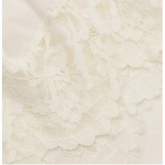 Harshman Nilia Lace Trim Cotton Blouse Short Sleeve Ivory - Picture 9 of 10